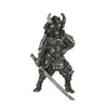 Figurino de Soldado Guerreiro do Shogunato de Cobre Branco Vintage Brinquedo Presente para Meninos Jogo de Mesa Decoração de Carro Ornamento de Cobre