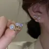 Brincos da Moda Estilo Coreano Mais Vendidos Novo Modelo Brincos Femininos Simples e Elegantes Versáteis Tiktok Mesmo Estilo Tarraxas Atacado