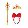 Comercio exterior transfronterizo Joyería de princesa para niños Corona de diamantes de corazón de durazno Varita mágica collar de traje de corona de Blancanieves