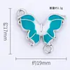 Ventas Directas de Fábrica Mariposa Personalizada Blanco K Doble Colgante Accesorios de Joyería DIY Material Aceite Goteando Aleación Color Mixto Lote Mixto Venta al por Mayor