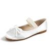 Zapatos de Moda para Mujer Estilo Celebridad de Internet Zapatos Planos de Ballet con Correa de Lazo Estilo Retro Francés de Boca Baja para Mujer Verano y Otoño
