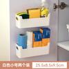 Caja de Almacenamiento para Puerta de Gabinete de Cocina Montado en la Pared Sin Perforaciones Gabinete Colgador de Papel Plástico Estante de Almacenamiento para Refrigerador Inodoro de Baño