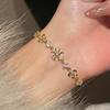 Pulseira Vazia de Abóbora de Zircônia Banhada a Ouro Real Estilo Francês Luxo Leve Nobre Elegante Pulseira Nicho Pulseira High-end para Mulheres