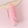 Peine de dibujos animados macaron con lazo y espina de pescado, peine pequeño lindo para trenzar el cabello de las niñas, peine portátil para peinar el cabello en casa