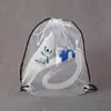 Bolsa Transparente con Cordón Bolsa Personalizada para Guardar Muñecas Mochila con Cordón Se Puede Imprimir con Logo Mochila de Plástico con Cordón para Viajes