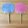 Abanico Redondo Personalizado Abanico de Papel Marco de Bambú Abanico Redondo 24X38Cm Abanico Redondo Abanico Publicitario
