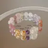 Pulseira de Cristal Tesouro Múltiplo Natural, Cristal Torre Amarela, Quartzo Rosa, Pedra do Sol, Pulseira da Fortuna, Joia Pulseira da Moda de Alto Padrão Atacado