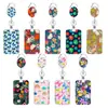 Lanyard floral de poliéster para transferencia térmica mariposa aleación de zinc hebilla de liberación fácil impresión fácil portatarjeta de identificación