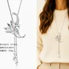 Cadena para Suéter de Collar Largo Geométrico, Accesorio de Lujo de Alta Gama, Versátil y de Moda, Colgante de Perla para Otoño e Invierno