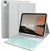Funda Protectora Adecuada para iPad 11ª Generación, Teclado Bluetooth Desmontable de 10ª Generación de 10.9 pulgadas a Color con Ranura para Lápiz, Funda de Cuero