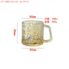 Taza de Vidrio con Asa para el Hogar, Taza para Bebidas de Jugo, Taza de Cerveza, Taza de Té para la Oficina, Vaso de Agua de Alto Valor