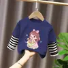 Camiseta de Manga Larga para Niña Primavera y Otoño 2026 Nueva Elegante Ropa Interior de Algodón Puro para Niñas Niñas Mayores Top Interior t