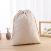 Bolsa de Lona con Cordón Publicitaria Personalizada Lisa de Algodón con Bolsillo de Solapa con Cordón Pantalones Estampados con Logo Pantalones de Almacenamiento con Bolsillo de Solapa Bolsa de Lino
