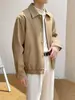 Chaqueta Casual de Solapa para Hombre Estilo Ligero Maduro Transfronterizo Otoño e Invierno Nueva Holgada Estilo Coreano Tendencia Silueta Corta Chaqueta Versátil