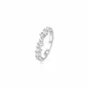 Anillo de Corazón con Lazo de Plata Pura S999 para Mujer, Diseño Abierto Creativo de Nicho, Anillo de Dedo de Gama Alta, Anillo de Lujo Ligero Estilo Bosque
