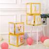 Caja de globos transparente caja sorpresa de cumpleaños propuesta confesión diseño de fiesta caja de letras LOVE rojo neto BABY