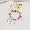 Pulseira Cristal Sereia Estilo Floresta Doce Nova Super Fada Feminina Design de Nicho Ins Versátil Estudante Melhor Amiga Pulseira DIY
