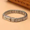 Estilo Artístico Retrô Estilo Étnico Sensação de Luxo Nuvens Auspiciosas Pulseira de Seis Caracteres para Homens Artesanal Estilo Artístico Ornamentos Retrô