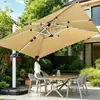 [Marca Mojia] Sombrilla Exterior para el Sol Sombrilla Romana Doble Poste Resistente al Viento Sombrilla Grande para el Sol de Exterior para Patio Jardín Uso al Aire Libre