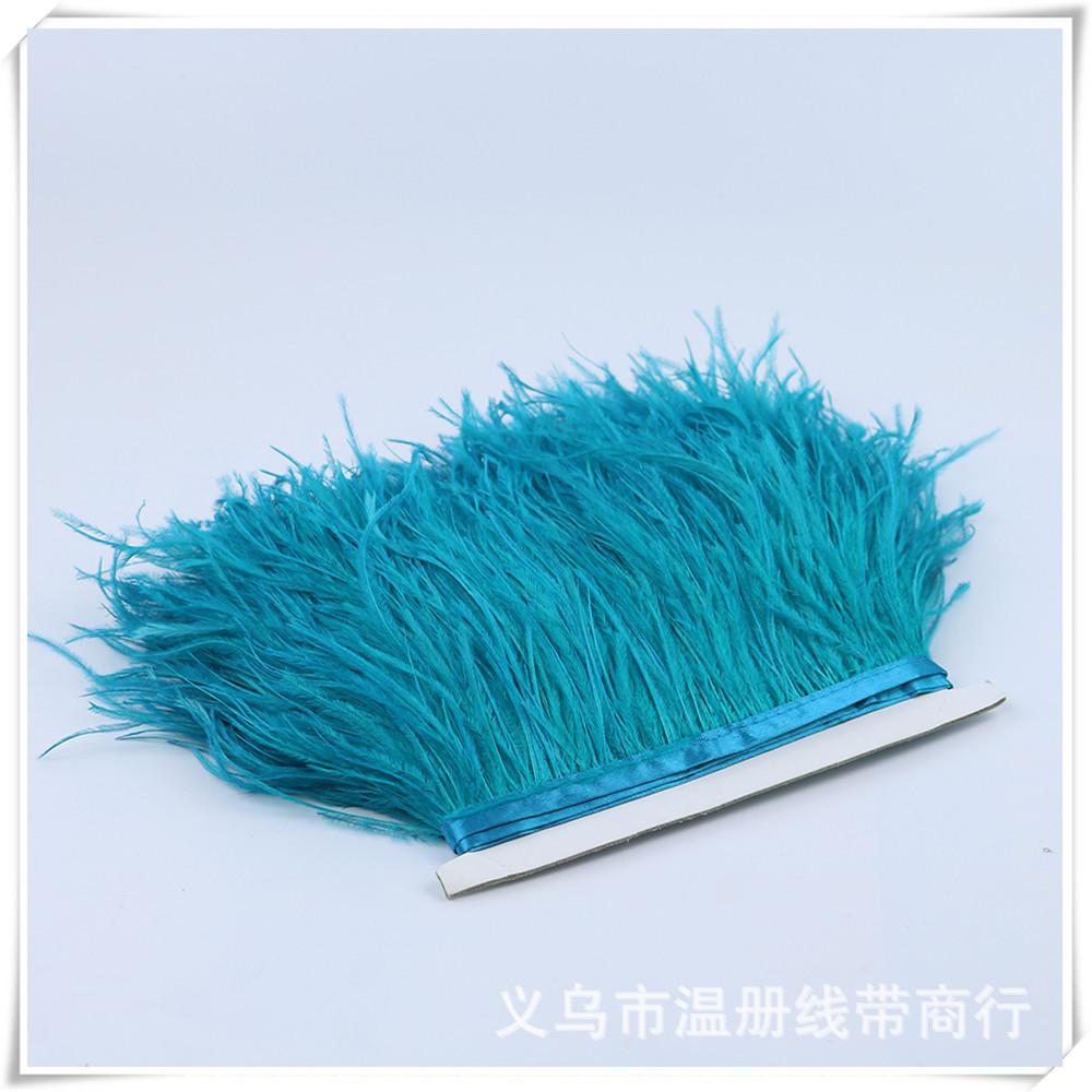 35 blue-green ostrich feather