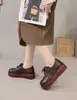 YsshadiR Zapatos Birkenstock de Cuero Genuino para Mujer 2026 Nuevo Otoño Retro Versátiles Suela Gruesa que Aumenta la Altura Sin Cierre Cubierta Completa Zapatos Individuales