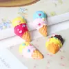 Resina color cono de helado diy accesorios hechos a mano paleta helada helado resina accesorios utilería casa de juegos