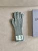 Corea del Sur Otoño e Invierno Nuevos Guantes de Lana Cálidos Guantes para Pantalla Táctil para Montar Guantes Largos de Punto de Lana para Mujer