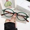 Óculos de Grau Nerd com Armação Oval Pequena para Estudantes, Unissex, Estilo Literário Retrô, Anti-Luz Azul, Versátil, Estilo Acadêmico