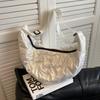 Bolso acolchado de algodón estilo coreano para mujer, nuevo 2026, versátil, para ir al trabajo, gran capacidad, de hombro, cruzado, tipo bollo