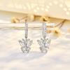 Pendientes de Aguja de Plata Esterlina Mariposa Doce Estrellas Transfronterizos Temperamento Estilo Coreano Moda Casual Cumpleaños Pendientes de Circonita Joyería