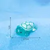 Paisagem em miniatura, tartaruga brilhante de desenho animado criativa e fofa, decoração DIY, acessório de caixa surpresa, pequeno ornamento
