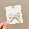 Grampo de cabelo elegante com bolinhas estilo coreano para franja, presilha lateral floral de luxo leve, acessório de cabelo tipo bobby pin