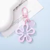 Llavero de flor de resina, colgante de corazón con hebilla plana de colores, llavero para bolso, regalo creativo, artículo promocional, lote mixto