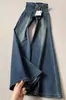 Jeans Azules Vintage de Pierna Recta Acampanados para Mujer, Tallas Grandes, Nuevo Estilo Primavera/Verano, Cintura Alta Petite, Pantalones Amplios de Caída Larga