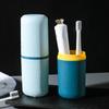 Estuche de Almacenamiento para Cepillo de Dientes de Viaje Set Portátil de Taza para Lavar Tubo de Pasta de Dientes Tanque de Pasta de Dientes Taza para Enjuague Bucal Cubo para Cepillo de Dientes