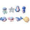 Animales del Océano Azul Hecho a Mano DIY Accesorios de Pegamento Cremoso Accesorios de Resina Agujero para Joyería Hebilla de Zapato Material Hecho a Mano Pequeño