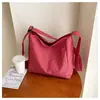 Bolso Cruzado Simple de Nylon Nuevo, Bolso de Hombro Versátil de Cuadros Artístico de Gran Capacidad, Bolso Tote de Moda Estilo Perezoso para Mujeres