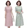 Nuevo vestido de moda de verano para madres y suegras, elegante, cómodo, versátil, favorecedor, adelgazante y en un estilo chino moderno