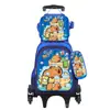 Nueva Lindo Carrito Escolar para Estudiantes de Primaria Grados 3~6 Set de Tres Piezas de Dibujos Animados Mochila Escolar de Dos Ruedas Seis Ruedas para Niños Lista para la Venta