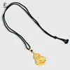 Pingente de Cabacinho Peônia Madre-Pérola Branco com Cobre Banhado a Ouro e Design Floral Cravejado de Diamantes, Corda Trançada, Joia Feminina, Novo Estilo Chinês, Atacado