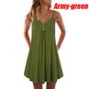 Vestido de verano de comercio exterior, falda amazónica, vestido con tirantes y botones para mujer europea y americana YY0013