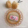 Pasador de Ganchillo de Lana Hecho a Mano DIY Orejas de Conejo Lindas Pasador Estéreo de Hierba Flor Pasador BB de Lana Hecho a Mano