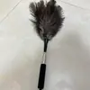 Plumero Retráctil de Acero Inoxidable con Plumas de Avestruz Limpieza del Hogar Plumero Electrostático Eliminación de Polvo Quitar el Polvo