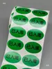 Etiquetas de Inventario de Almacén En Stock Agotado Pegatinas Autoadhesivas Escribibles Color Material Pegatinas Ovaladas