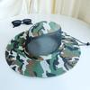 Boné camuflado masculino transfronteiriço, proteção solar, verão, respirável, pesca ao ar livre, montanhismo, rede, viagem, protetor solar, boné de pescador