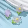 Colgante de Flor de Tulipán de Resina de Dibujos Animados Colgante de Girasol Llavero DIY Hecho a Mano Accesorios de Colgante Venta al por Mayor
