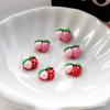 Acessórios de resina brilhante de primavera, tamanho pequeno, morango, acessórios diy com acessórios de cabelo infantil, acessórios decorativos de material artesanal