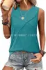 Chaleco de Verano para Mujer Amazon 2025 Estilo Europeo y Americano Holgado Cuello Redondo Color Sólido Casual Top sin Mangas Camiseta