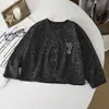 Cárdigan de punto estilo coreano con estampado de lunares y leopardo para niñas, adecuado para niños pequeños y medianos, una prenda exterior versátil para otoño, una chaqueta de estilo retro para bebés niñas.