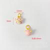 Contas de dopamina gota de óleo pintado à mão grande buraco frisado diy artesanal pulseira colar acessórios cartoon sanrio pintado à mão